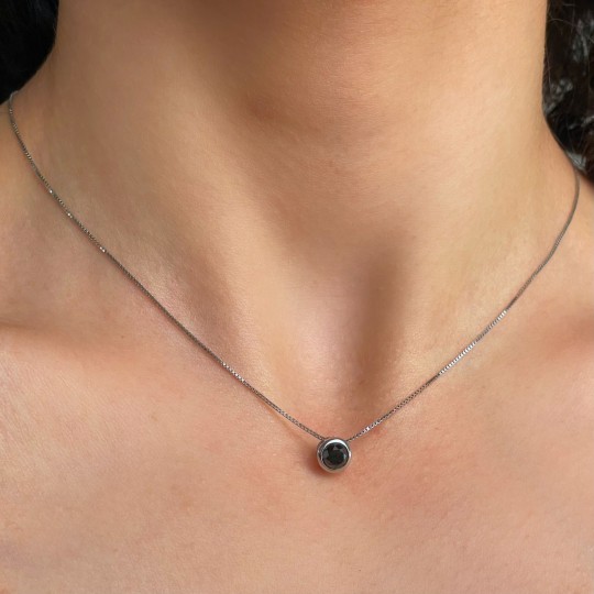 Collier con Diamante Nero