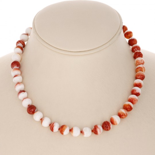 Collana Conchiglia Spiny Rossa Sferica Liscia