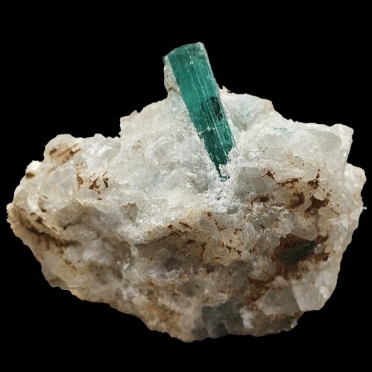 Emerald Stone on Calcite