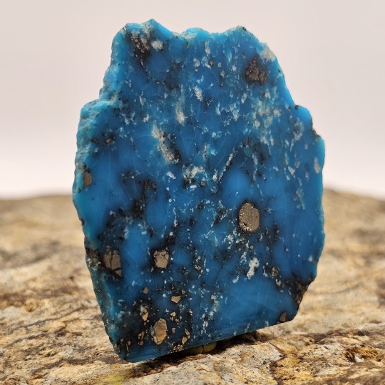 Stone Semi-grained Turquoise with Pirite