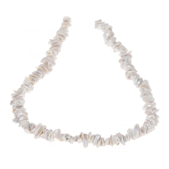 Keshi Pearl Wire Slightly Silver