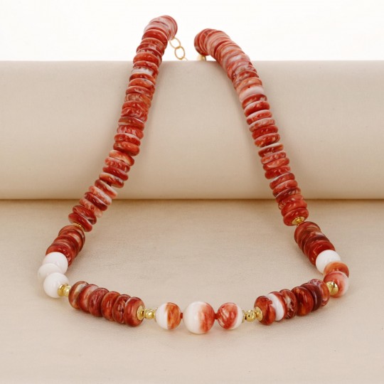 Spiny Shell Necklace in Washer and Spherical