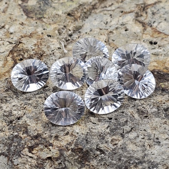 Stones Hyalous Quartz Oval Concave Cut