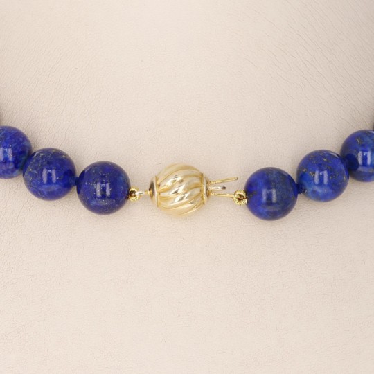 Collana Girocollo Lapis Naturale Sferico Liscio