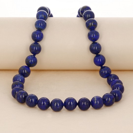 Collana Girocollo Lapis Naturale Sferico Liscio