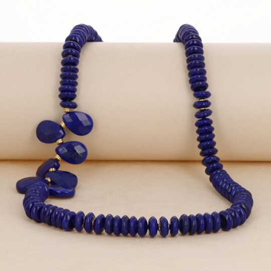 Collar con Lapis en Rondella y Goccia