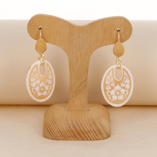 Floral Engraving Earrings