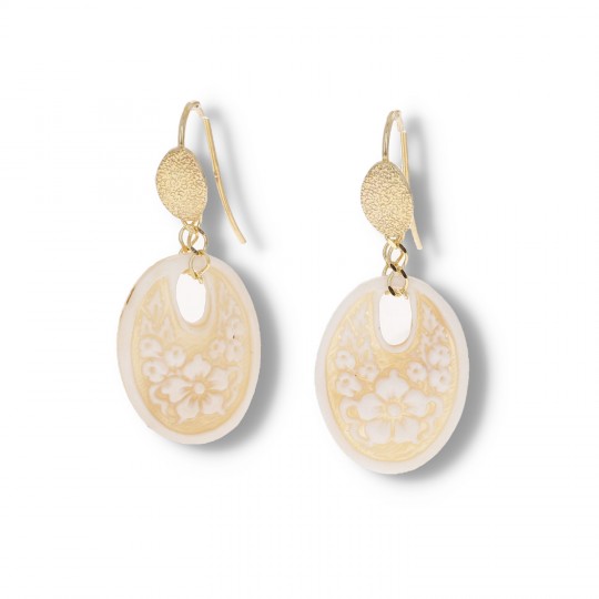 Floral Engraving Earrings