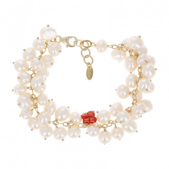 Pulsera con Perlas y Shell Spiny