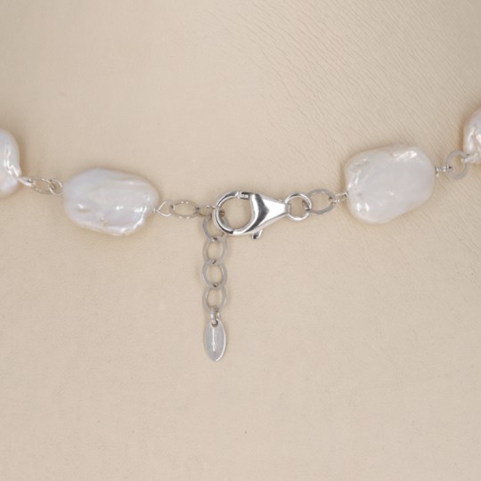 Collana Perle Barocche con Nucleo Rettangolare