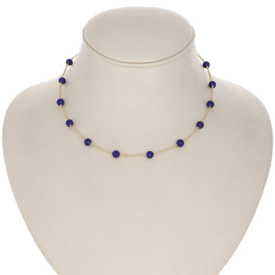 Collier di Lapis Sferico Liscio