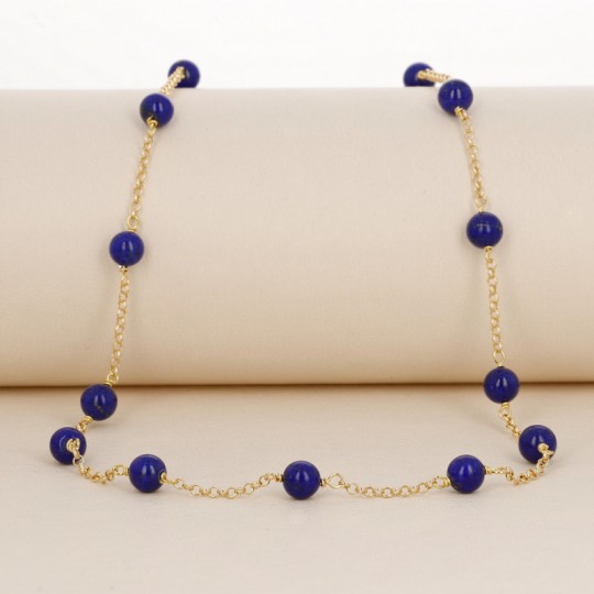 Collier di Lapis Sferico Liscio