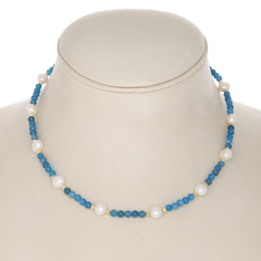 Necklace on Cavetto with Apatitis and Pearls