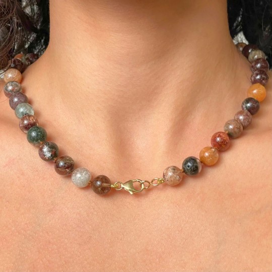 Collana Quarzo con Lodolite Sferico Liscio