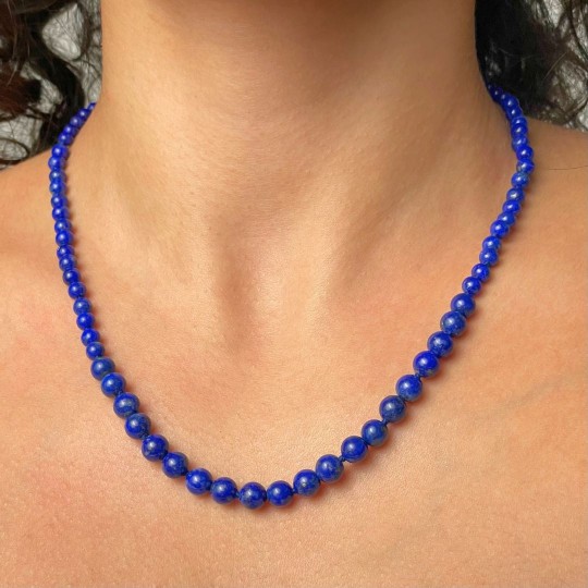 Spherical Lapis Necklace