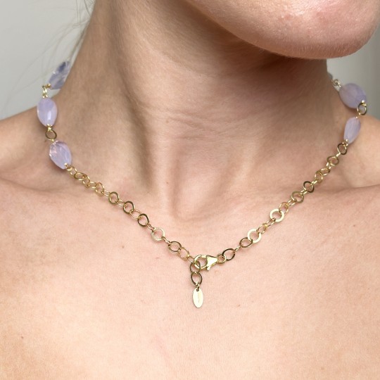 Collier Quarzo Lavanda a Sasso