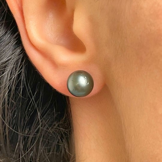 Pendientes Tahiti Semiround Pearl