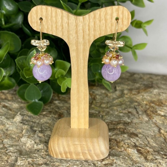 Ohrringe mit Amethyst und Ernte