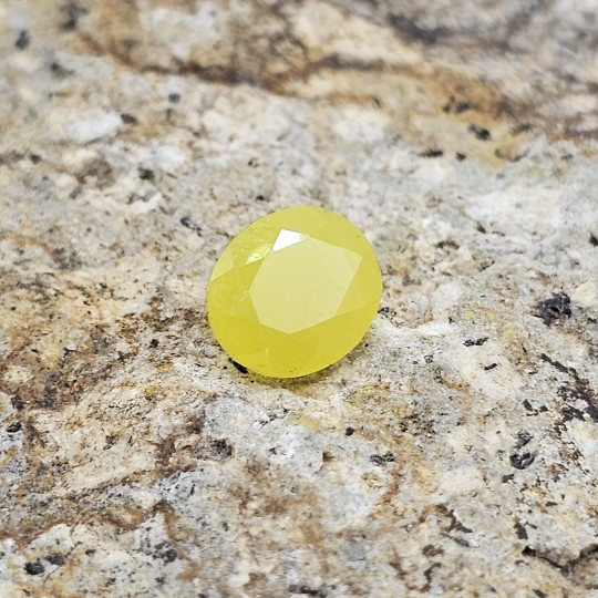 Stone Smithsonite Yellow Oval Cut