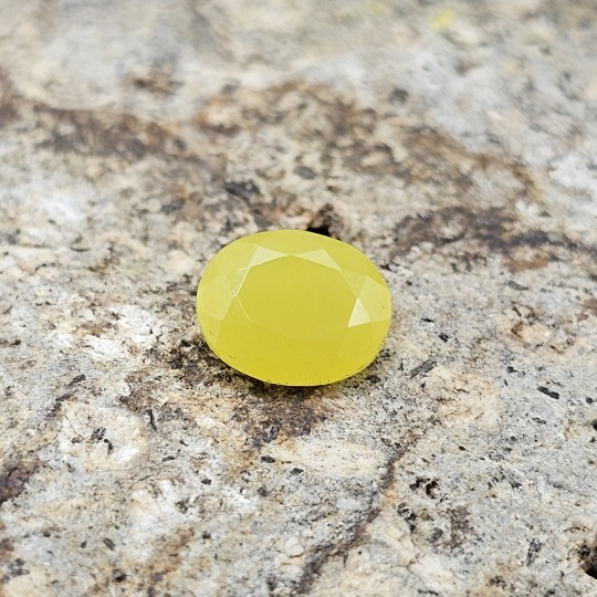 Stone Smithsonite Yellow Oval Cut