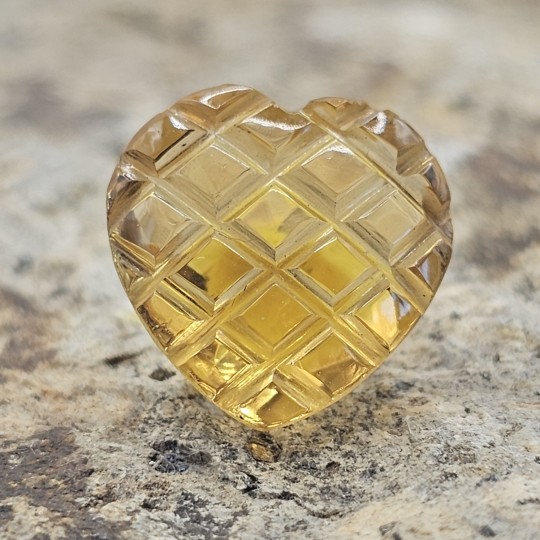 Cuarzo de citrina de piedra al corazón