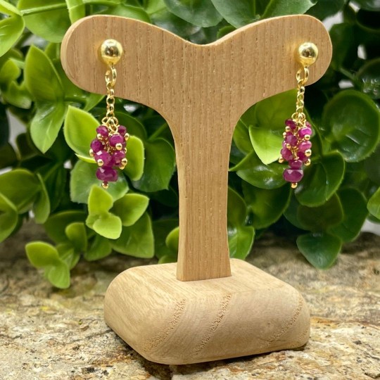 Ruby Harvest Earrings in Rondella Liscia e Sfaccettata