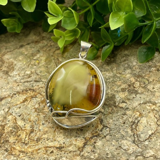 Clear Baltic Amber Pendant