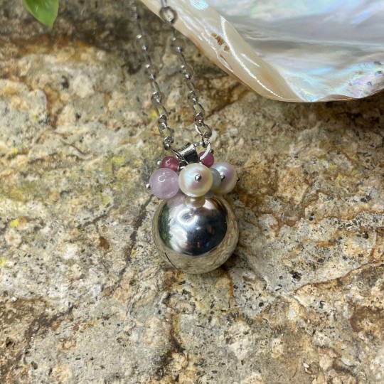 Catenina a Rombi con Pendente Sfera Chiama Angeli