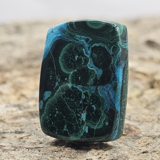 Piedra Azzurmalachite Cabochon Rectangular