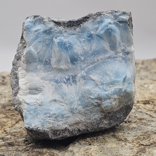 Stone Sectioned Larimar on Matrice