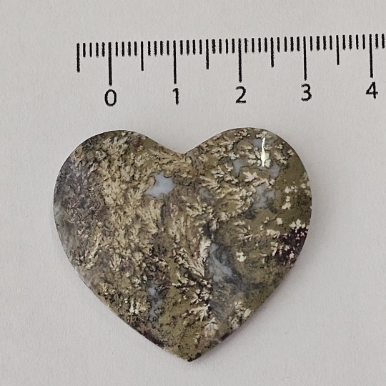 Stone Agata Muschiata Cabochon in Heart