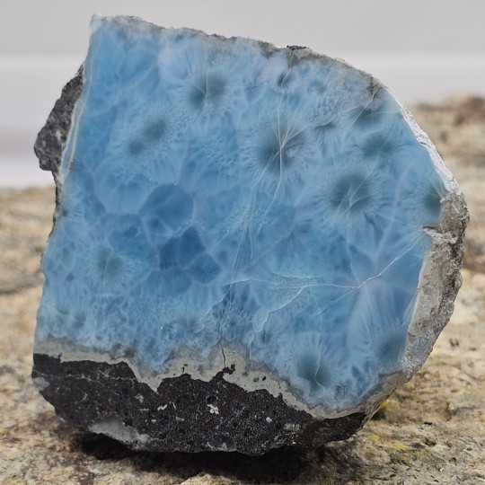 Stone Sectioned of Larimar on Matrice