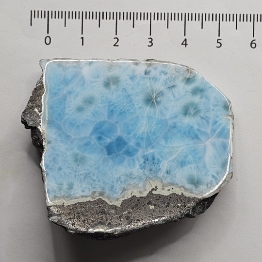 Stone Sectioned of Larimar on Matrice