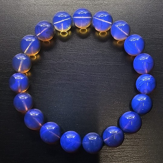 Pulsera Ambra Birmana Degradé con Fluorescencia Azul