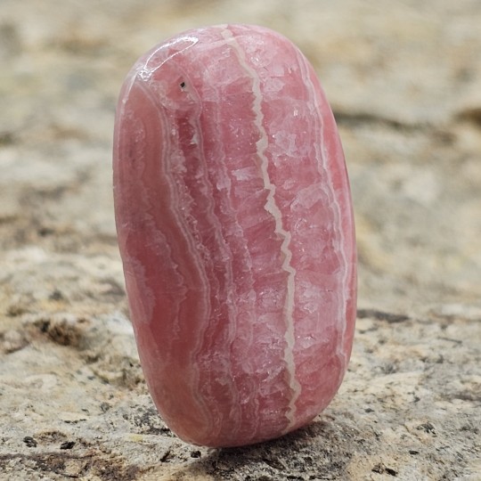 Rechteckiger Rhodochrosit-Stein-Cabochon