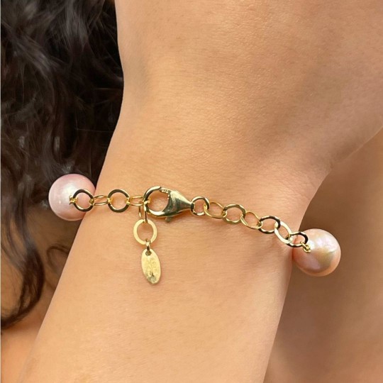 Bracciale Perle Multicolore Barocche con Nucleo a Goccia