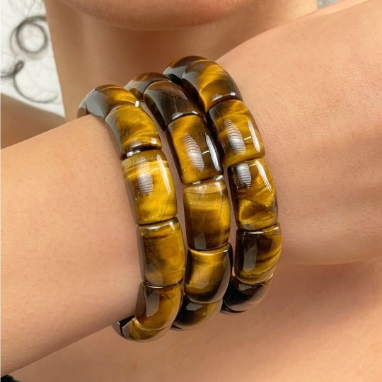 Pulsera Tiger Eye Cabochon Rectangular