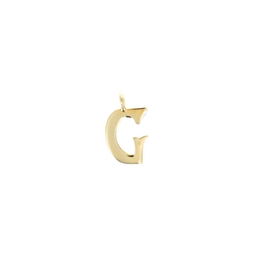 Charm Letter G in Golden Silver 925‰